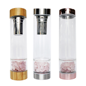 Logotipo personalizado deporte libre de Bpa de cristal de cuarzo rosa Elixir de la botella de agua - Product Image 6