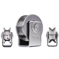 Poulie à gorge unique en acier inoxydable 304 pour câble, roulement de synchronisation, roue de guidage pour porte coulissante, OEM personnalisable, 50 mm