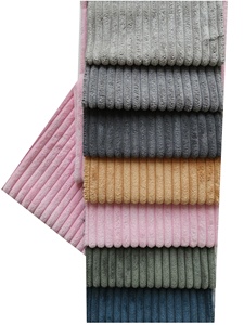 Tissu en velours côtelé rayé imperméable de haute qualité Sinovel, tissé en warp, uni, complexe, en éponge, pour canapé - Product Image 2
