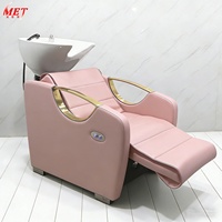 Unité de soin capillaire Meientai avec bac à shampoing et réservoir de 60L, lavabo sans tuyauterie pour salon, thérapie aquatique japonaise