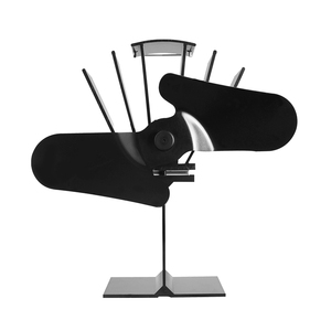 Sıcak satış yükseltilmiş 2 bıçak ısı powered ahşap kütük yanık odun sobası Fan - Product Image 4