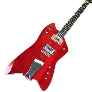 GR.tch Brand Red Electric Guitar All Gold Hardware Ebony Fingerboard Rosewood Back/Side In Stock With Free Shipping To USA