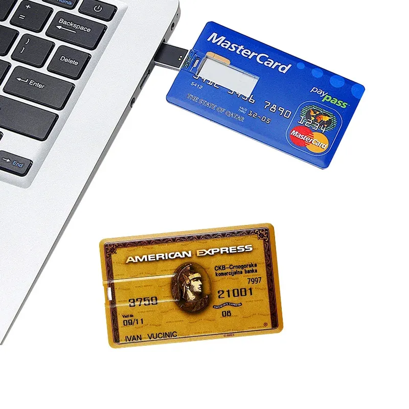 Không gian lưu trữ lớn Nhựa USB 2.0 ổ đĩa flash tương tự như một thẻ tín dụng mới được phát triển sử dụng bên ngoài Ổ Đĩa Bút