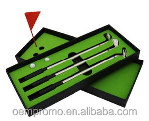 Multi color recargas de club de golf forma de metal 3 unids bolígrafo conjunto - Product Image 3