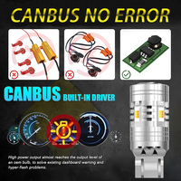 Ampoules LED pour voiture HCLIGHT CANBUS 12V, double couleur, blanc ambre jaune, 1157 3157 7443