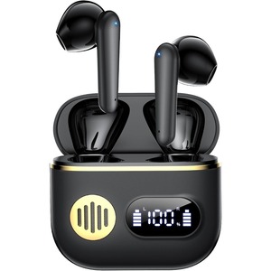 YYK-750 Black TWS Earbuds Wireless In Ear Headphones Active Noise Cancellation <b>Bluetooth</b> 5.3 <b>LED</b> Display Touch Control - Product Image 1