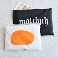 Sacs en plastique à fermeture éclair mats givrés avec logo imprimé personnalisé, matériau PE OPP, refermables pour l'emballage de t-shirts, sous-vêtements et vêtements