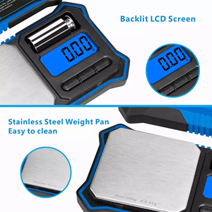 Bilancia Digitale Tascabile di Alta Qualità per Gioielli Precisione 0,01g Capacità 200g Display Miniaturizzato Coperchio in ABS+Acciaio Inox - Product Image 4
