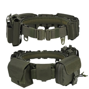 طقم حزام تكتيكي مع وحدة أمان وجيوب متعددة وحافظة مسدس عملية - Product Image 1