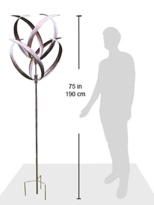 Oniya Kinetic Outdoor Metal 190H Wind Spinner Wind-mill Garden Ornament Stakes 360 Degree for Yard Wonder - Product Image 6