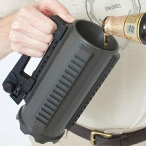 Chope à bière tactique de haute qualité en aluminium, pour le sport en plein air, solide, avec <span class=keywords><strong>rail</strong></span> de transport détachable - Product Image 6