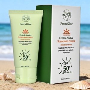 Protector <span class=keywords><strong>Solar</strong></span> de Amplio Espectro SPF 50+ PA++++ con Centella Asiática, para <span class=keywords><strong>Piel</strong></span> Sensible, Calmante, Protección UVA/UVB, para Rostro y Cuerpo, Marca Privada - Product Image 5