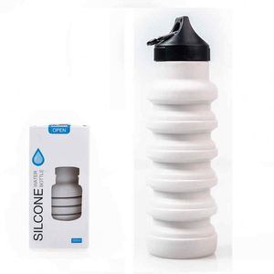 Bouteille d'eau pliable en silicone anti-fuite avec bouchon articulé, best-seller transfrontalier - Product Image 2