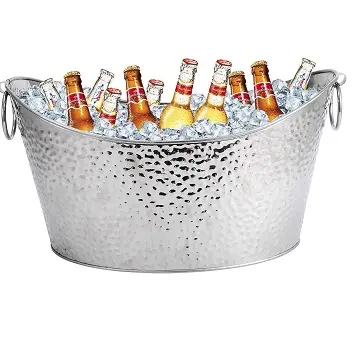 Seau à Glace Style Moderne Seau à Glace Bac à Boissons Laiton EPNS Seau à Glace à Champagne pour Bar Baignoire à Champagne en Aluminium