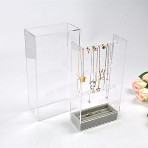 Moderno respetuoso con el medio ambiente 3mm de espesor soporte de exhibición de acrílico personalizado cubo cuadrado boda exposición joyería regalo pantalla pulida - Product Image 6