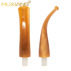 MUXIANG Acrylic Pipe Mouthpiece Bent Type Colored Reusable Smoking Accessory - Product Image 2