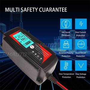 Andeman Chargeur de batterie de voiture intelligent entièrement automatique 12V-6A/14V-6A pour batteries au lithium-fer, avec grand écran LCD et étanchéité IP65 - Product Image 3