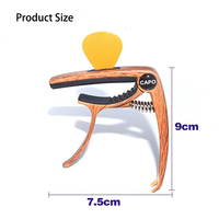 Accordeur de guitare classique en gros du fabricant Clip d'accord en aluminium de style chaud avec fente pour carte pour ukulélé et capo
