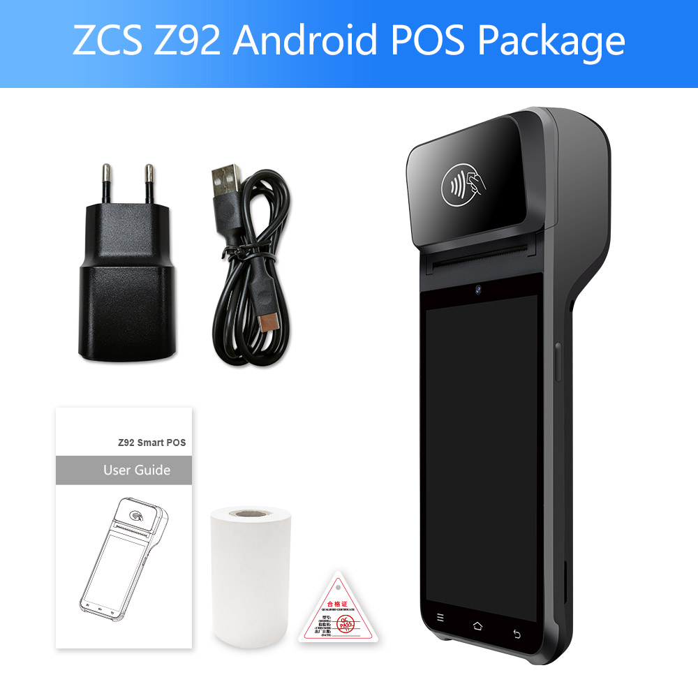 Z92 5.5インチタッチスクリーンバーコードスキャナーNFCリーダー