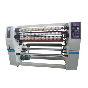 Máquina de rebobinado de cinta adhesiva automática Bopp, 4 ejes, fácil de usar, de alta calidad
