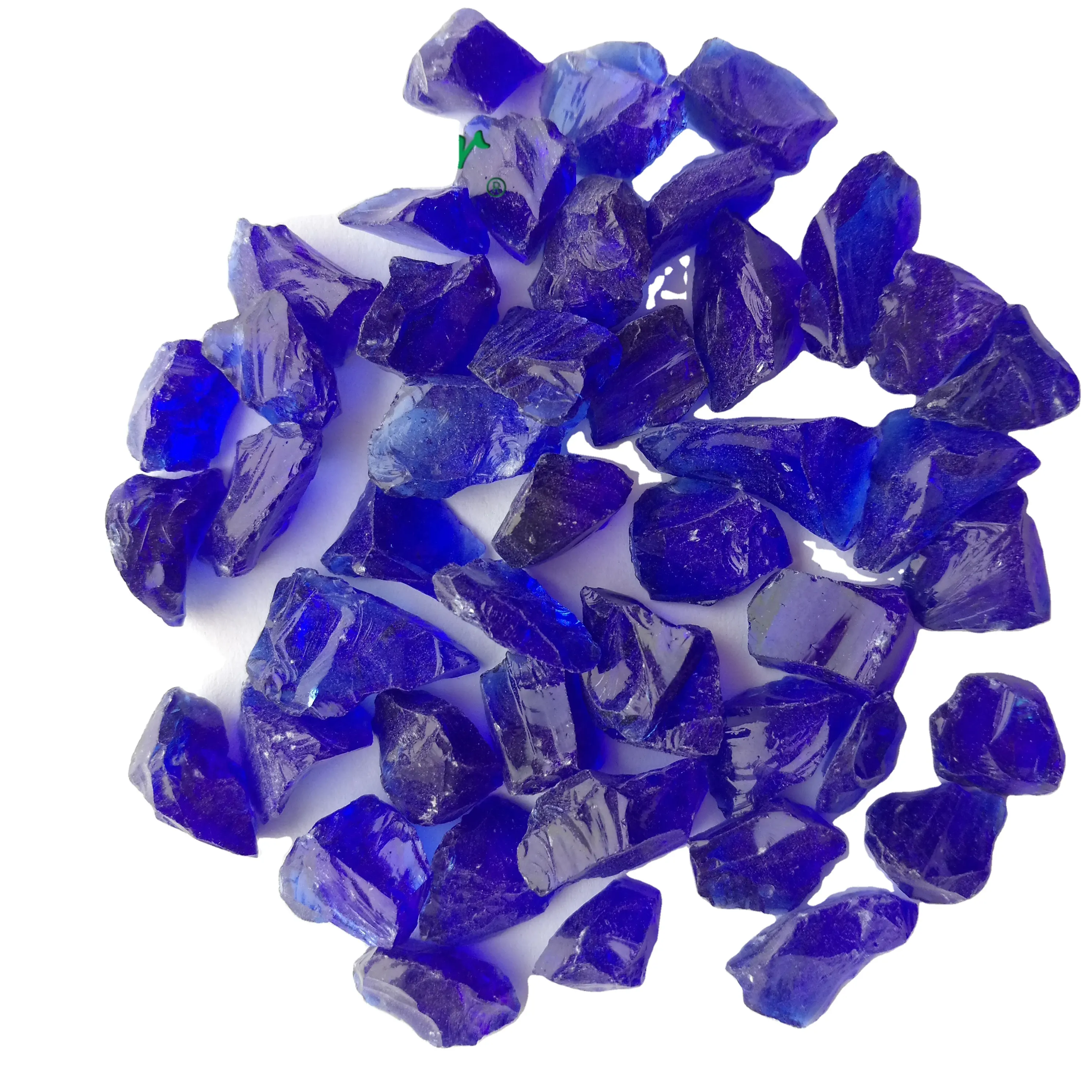 Chips de vidrio blueterrazzo oscuro de 9-12mm para piedra de ingeniería de hormigón