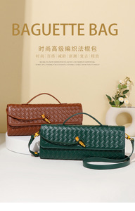 Sac à main tissé coloré pour femmes, sac à bandoulière décontracté imperméable avec fermeture éclair, sac de soirée pour mariage et banquet - Product Image 3