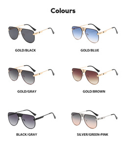 FRIENDS 2021 Nouveauté Lunettes de soleil de marque <span class=keywords><strong>Laser</strong></span> Design Grand Cadre Pilote Personnalisé Mode pour Hommes - Product Image 6