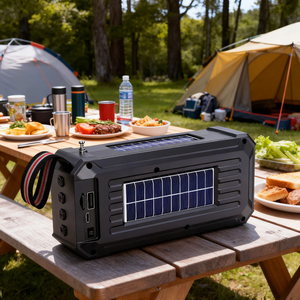 Altavoz Bluetooth Solar ABS con FM/TF/USB, Linterna Inalámbrica Portátil para Exteriores, Batería de 800 mAh, Alcance de 10 m, para Picnic y Senderismo - Product Image 2