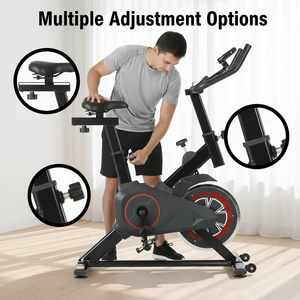 Bicicleta de <span class=keywords><strong>Spinning</strong></span> de Ejercicio Cardiovascular <span class=keywords><strong>para</strong></span> Interiores, Ultrasilenciosa y Suave, <span class=keywords><strong>para</strong></span> Uso en Gimnasio en Casa, Fabricada en Acero, Volante de 4/6kg Directa de Fábrica - Product Image 6