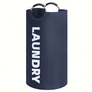 Panier à linge de 100 litres, panier à linge gris, organisateur pour chambre à coucher, salle de bain - Product Image 5