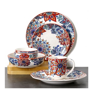 Factory Wholesale Hand-painted Ceramic Plates Bowls and Tableware Sets - Product Image 1