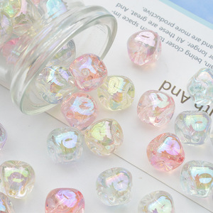 2025 DIY UV-Coated Transparent Irregular-Shaped FIG <b>Beads</b> Lucite Handmade Accessories Bracelets Mobile Acrylic <b>Plastic</b> Lucite - Product Image 2