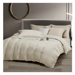 غطاء سرير للوجه ممتاز مكون من 4 قطع متينة اللون فائقة النعومة مجموعة ملاءات السرير المصنوعة من الألياف الدقيقة