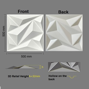 Hiện đại PVC 3D Panel tường lồng vào nhau vòng tròn nội thất trần và tường trang trí nội thất cho khu dân cư hoặc thương mại - Product Image 4