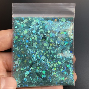 10g全息厚实混合闪光亮片宽松六角钉闪光散装指甲