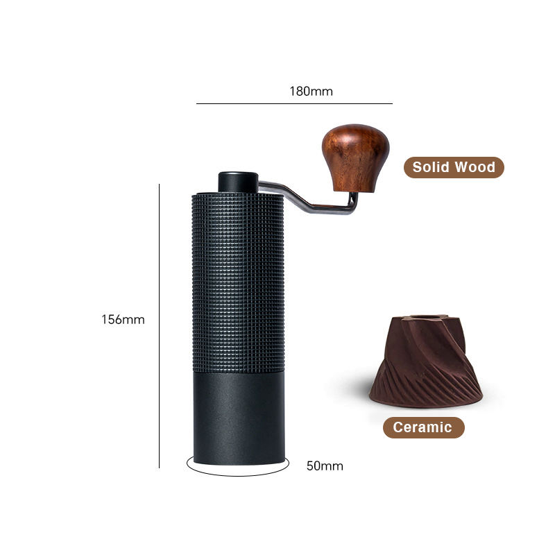 Ceramic Burr+Wood Knob