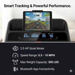 Tapis roulant sous le bureau silencieux, à faible encombrement et démarrage à distance sécurisé pour les coins bien-être des bureaux de presse - Product Image 3