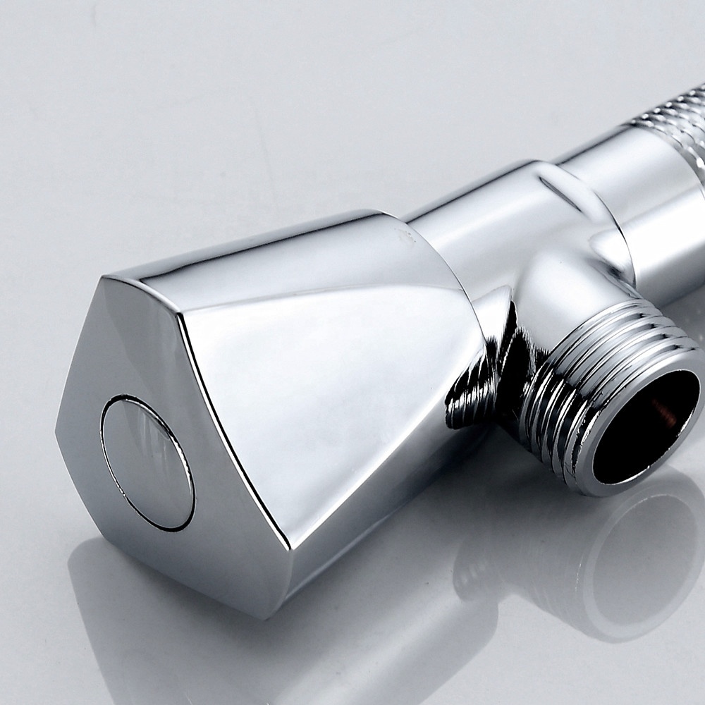 Дешевый хромированный Железный угловой кран с хромированной ручкой из АБС-пластика