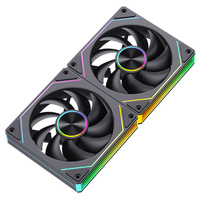 Ventilateur de boîtier PC SNOWMAN OK120-ARGB-BK 120 mm RGB ARGB Sync Daisy Chain à roulement fluide PWM, ultra-silencieux 20dBA, ventilateur de refroidissement gaming 5V