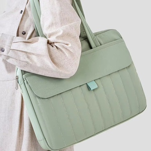 กระเป๋าแล็ปท็อปสำหรับผู้หญิง กระเป๋าเอกสารป้องกันการกระแทกอเนกประสงค์ กระเป๋าคอมพิวเตอร์แบบพกพาทันสมัยเรียบง่าย - Product Image 1