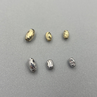 Proveedor de Joyería de Oro Au750 18k 18 Quilates, Cuentas de Oliva, Cuentas Espaciadoras Láser, Fornituras para Collares, Pulseras y Tobilleras DIY