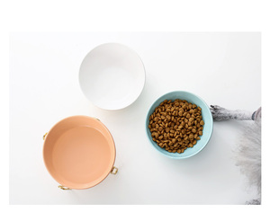 Disesuaikan Grosir Hewan Peliharaan Anjing Kucing Keramik Mangkuk Tikar Pengumpan Makanan Air dengan Dudukan Baja Tahan Karat - Product Image 5