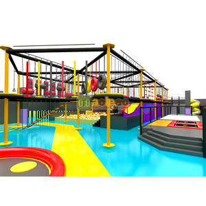 <span class=keywords><strong>Parque</strong></span> de Trampolines Comercial de Moda para Interiores, con Circuito de Obstáculos y Circuito Ninja, Totalmente Personalizable - Product Image 3