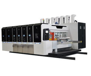 Pizza carton box 2 3 4 colors flexo printing rotary die cutting vibration stacker machine