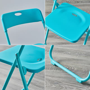 Meilleur prix Chaises pliantes modernes en plastique blanc Intérieur Extérieur Portable Empilable pour Chambre École Parc <span class=keywords><strong>Cuisine</strong></span> - Product Image 5