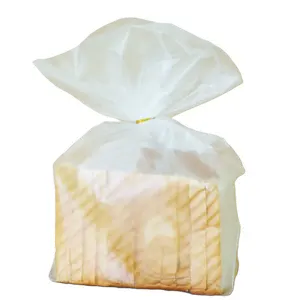 Kalınlaşmış buzlu saydam plastik ekmek torbası tek kullanımlık tost desen baskı pişirme ambalaj