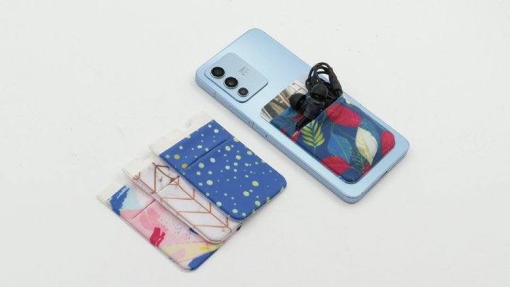 Phone Back Slot Card Holder Cell Phone Wallet Case Adhesive Lycra
