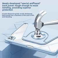 Nouvelle coque magnétique rotative détachable en acrylique pour iPad Air 4/5 et Pro 11 pouces avec protection antichoc, dissipation thermique, anti-chute et emplacement pour stylet