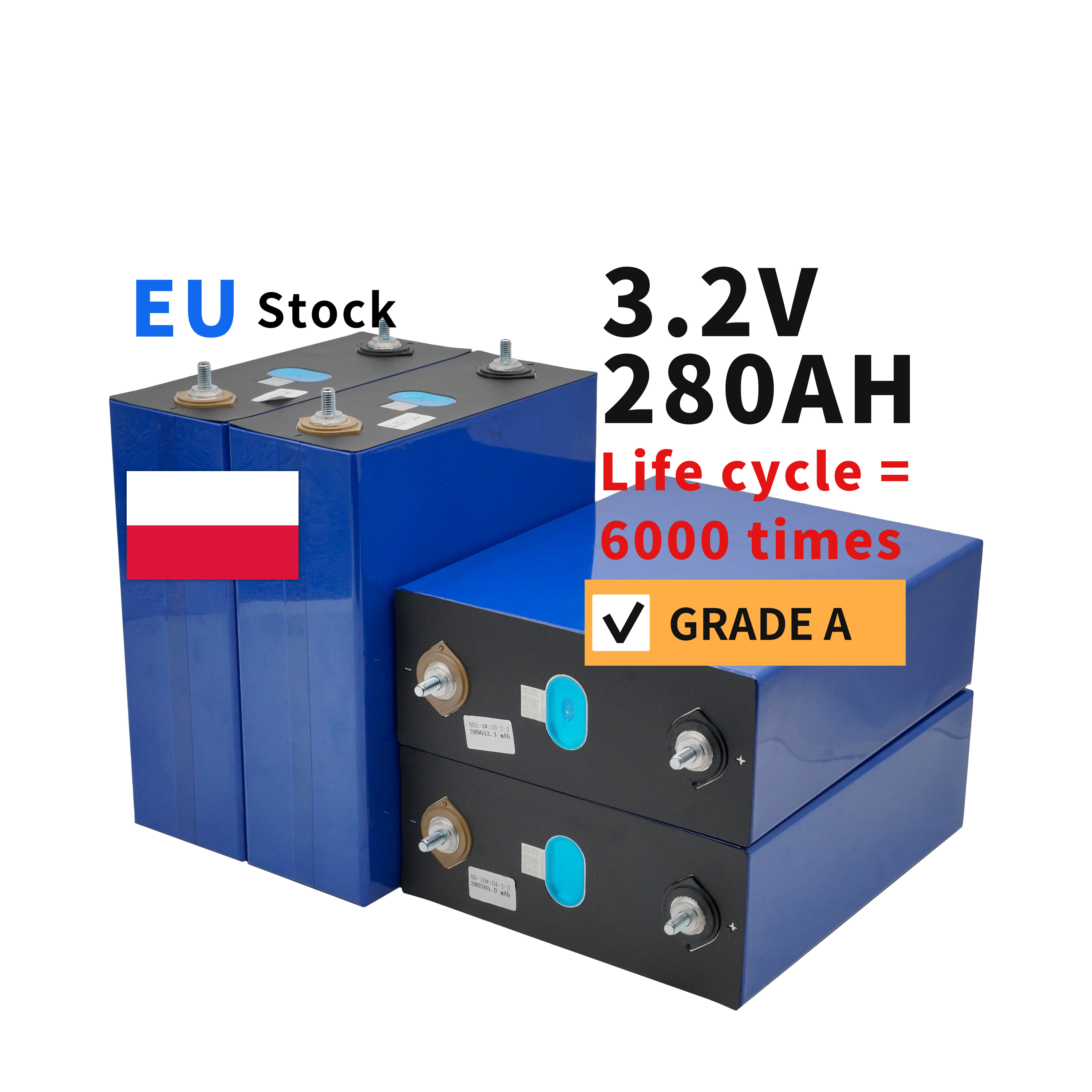 SZXUBA, класс ЕС, склад глубокого цикла, 3,2 В, 280 А/ч, литий-ионные батареи Lf280Ah для электромобиля