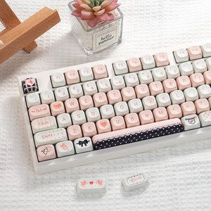 คีย์บอร์ดแบบกลไก Z108 3 โหมด หลายรุ่น ลายการ์ตูนแมว/หมี คีย์แคป RGB ปรับแต่งได้ สำหรับสาวๆ ใช้ในออฟฟิศ - Product Image 1